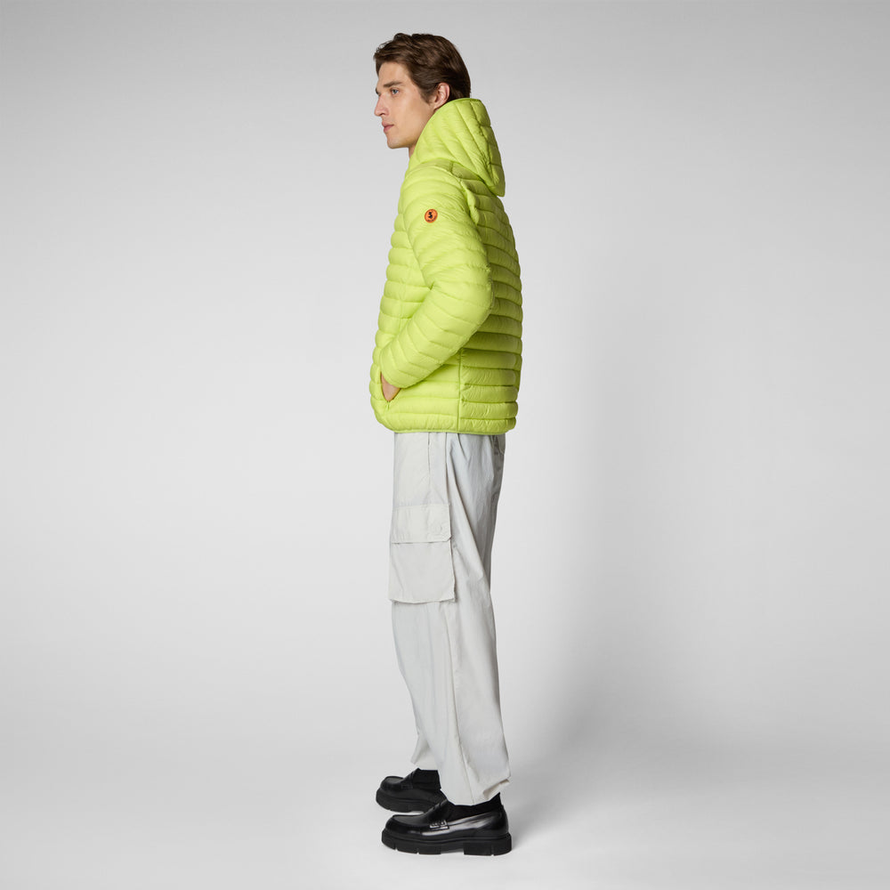 Save the duck PIUMINO ANIMAL FREE CON CAPPUCCIO UOMO DONALD VERDE LIME Offerte