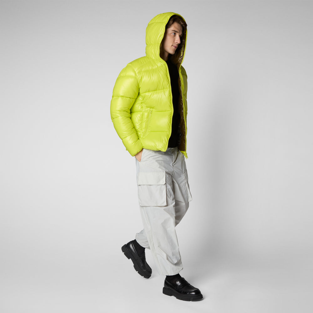 Save the duck PIUMINO ANIMAL FREE CON CAPPUCCIO UOMO EDGARD VERDE LIME Hotsell