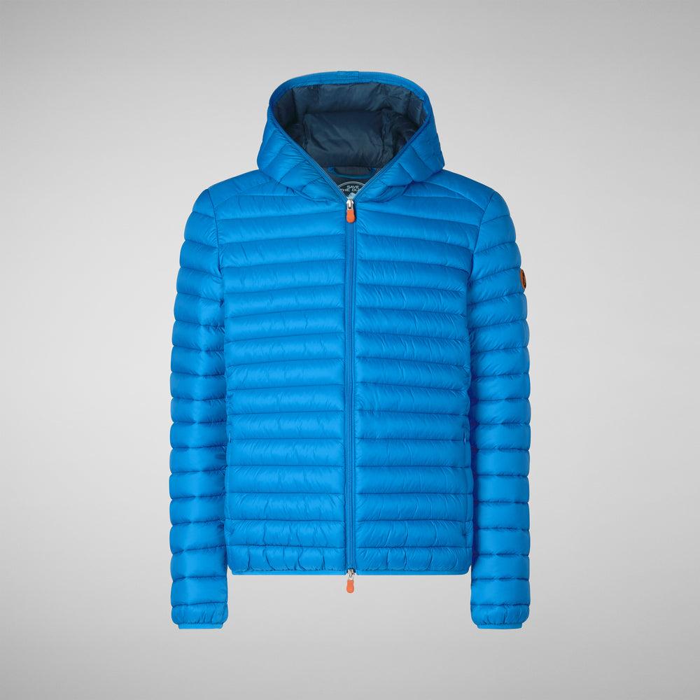 Save the duck PIUMINO ANIMAL FREE CON CAPPUCCIO UOMO DONALD BLU MIRTILLO Vendita Economica