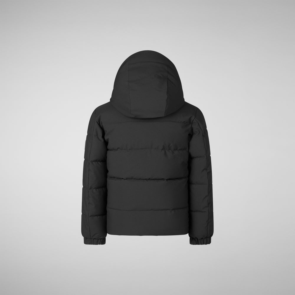 Save the duck PARKA CON CAPPUCCIO BAMBINO KLAUS NERO Qualità Garantita