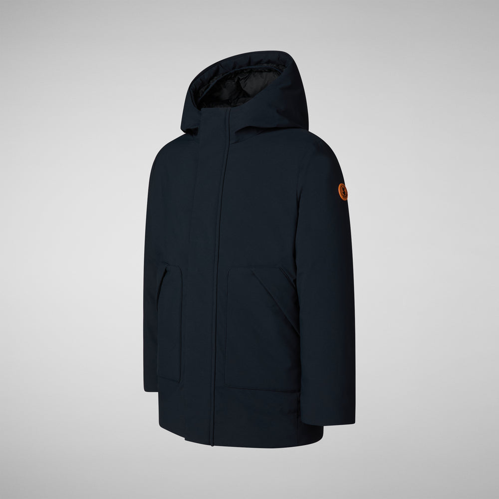 Save the duck PARKA CON CAPPUCCIO BAMBINO ALBI BLU NERO Acquista Ora