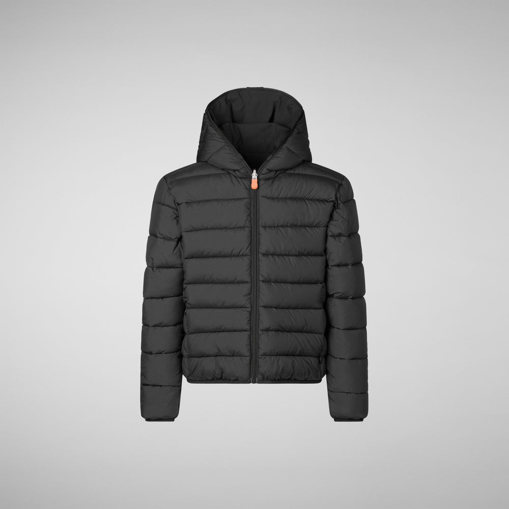 Save the duck GIACCA CON CAPPUCCIO BAMBINO OLIVER BLU NERO Rilascio limitato