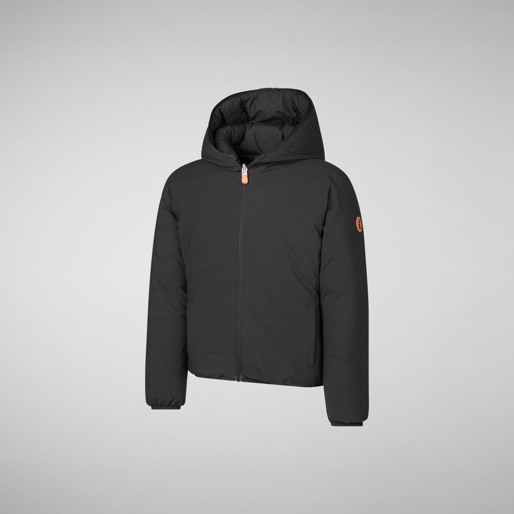 Save the duck GIACCA CON CAPPUCCIO BAMBINO OLIVER BLU NERO Rilascio limitato