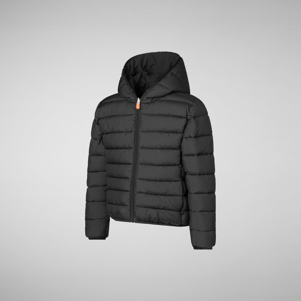 Save the duck GIACCA CON CAPPUCCIO BAMBINO OLIVER BLU NERO Rilascio limitato