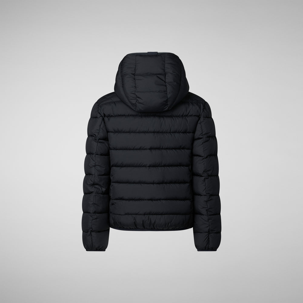 Save the duck GIACCA CON CAPPUCCIO BAMBINO OLIVER BLU NERO Prezzo Ridotto