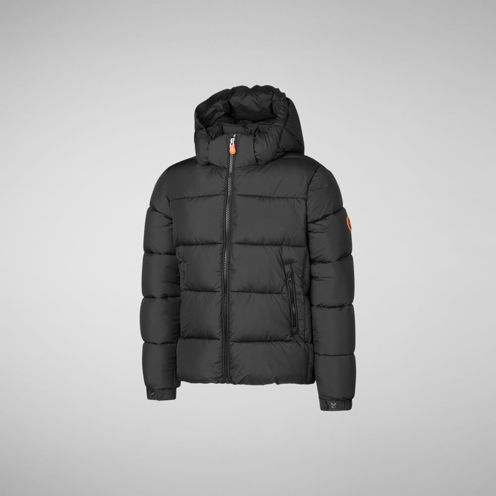 Save the duck PIUMINO ANIMAL FREE BAMBINO FOSTER NERO Sottocosto
