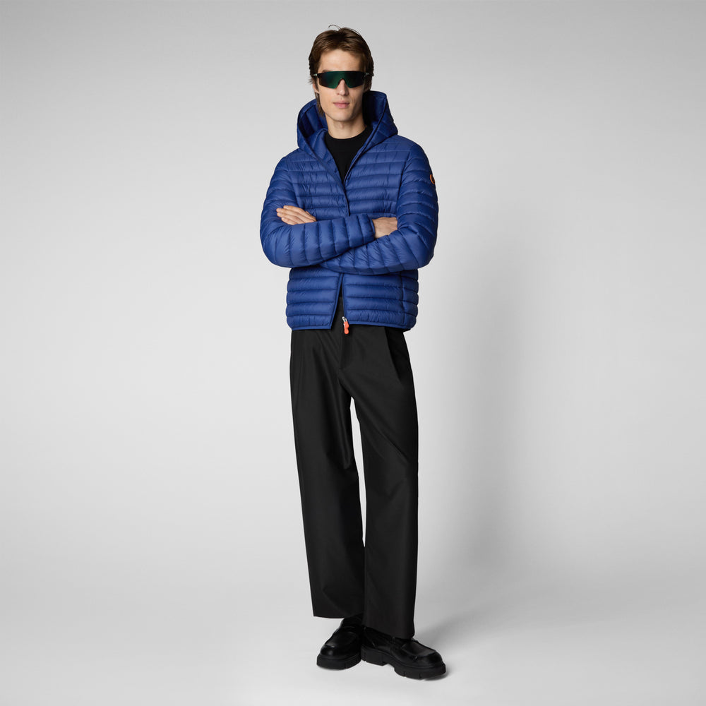 Save the duck Piumino animal free con cappuccio uomo Donald blu elettrico Offerta
