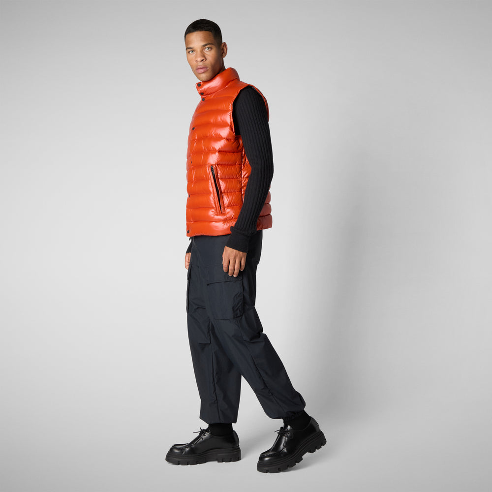 Save the duck GILET UOMO GRIFFIN ARANCIONE Fino al 65% di sconto