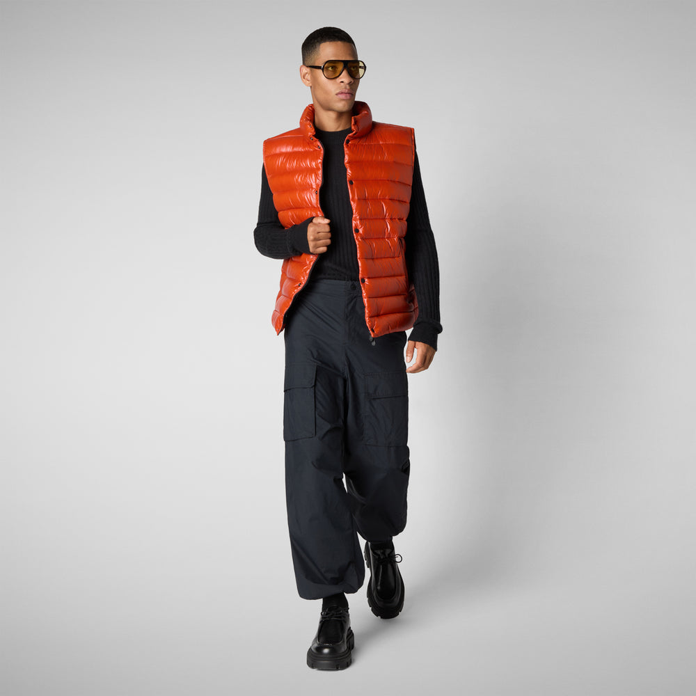 Save the duck GILET UOMO GRIFFIN ARANCIONE Fino al 65% di sconto
