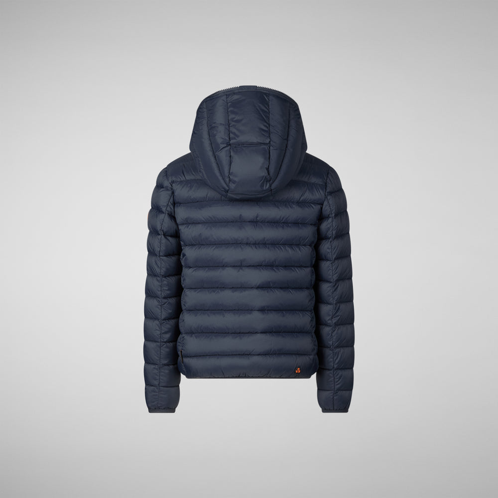 Save the duck PIUMINO ANIMAL FREE BAMBINA LECI BLU NERO Vendita Economica