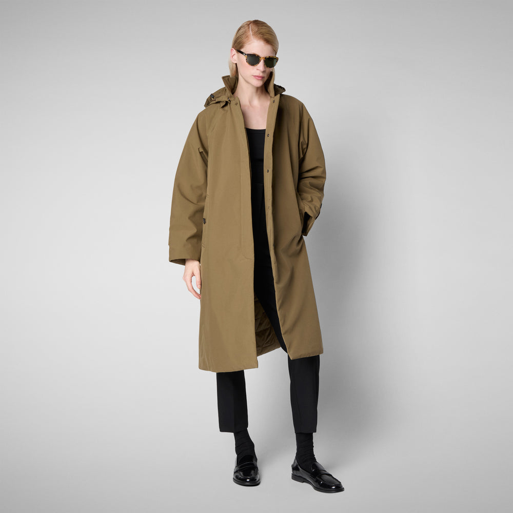 Save the duck CAPPOTTO CON CAPPUCCIO ZOEY VERDE MUSCHIO Nuova
