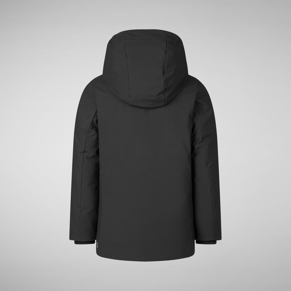 Save the duck PARKA CON CAPPUCCIO THEO NERO Pezzi Unici