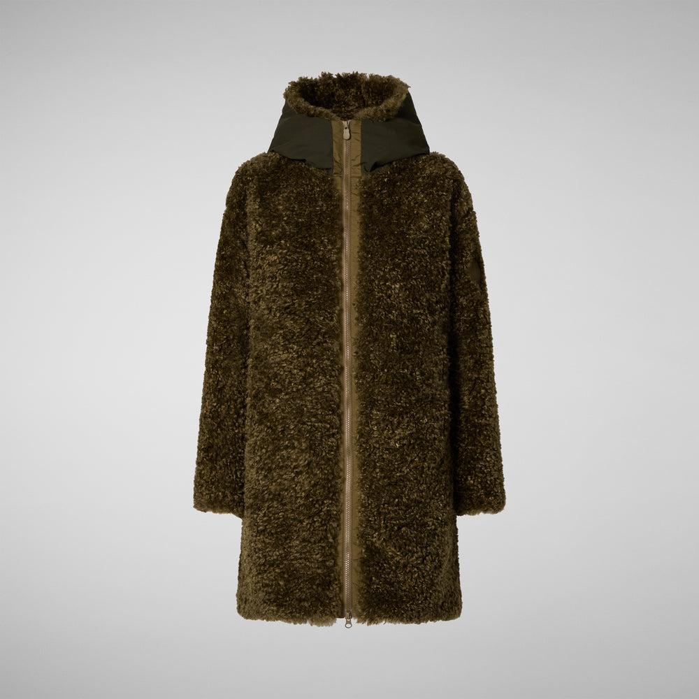Save the duck GIACCA CON CAPPUCCIO DONNA ANGELICA BARINK GREEN Affare Del Giorno