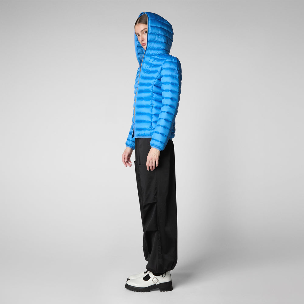 Save the duck PIUMINO ANIMAL FREE CON CAPPUCCIO DONNA ALEXIS BLU CERULEO Convenienza
