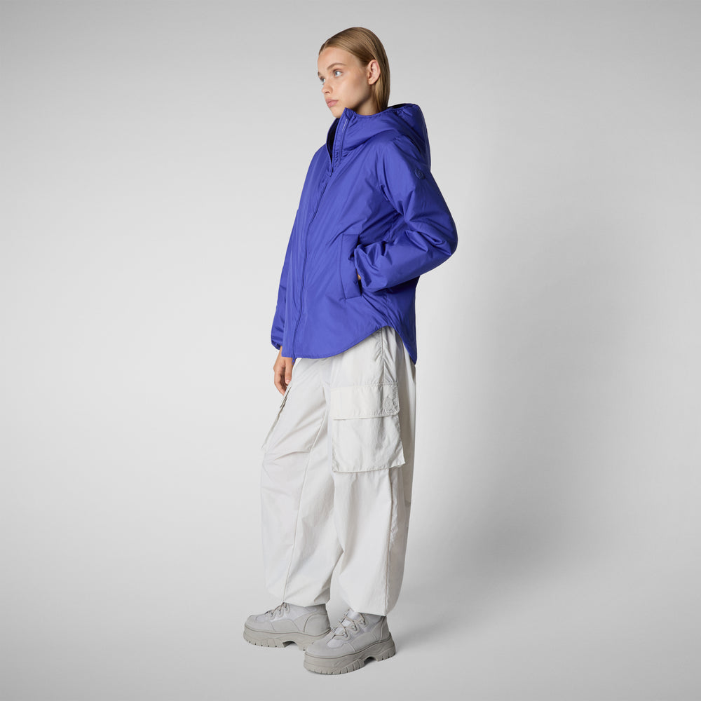 Save the duck CAPPOTTO CON CAPPUCCIO NIAZ BLU GENZIANA Sconto