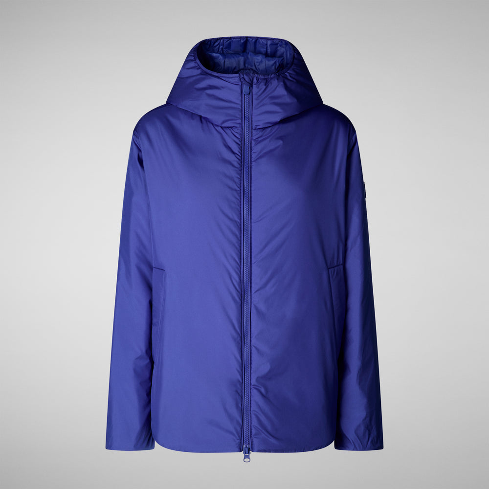Save the duck CAPPOTTO CON CAPPUCCIO NIAZ BLU GENZIANA Sconto