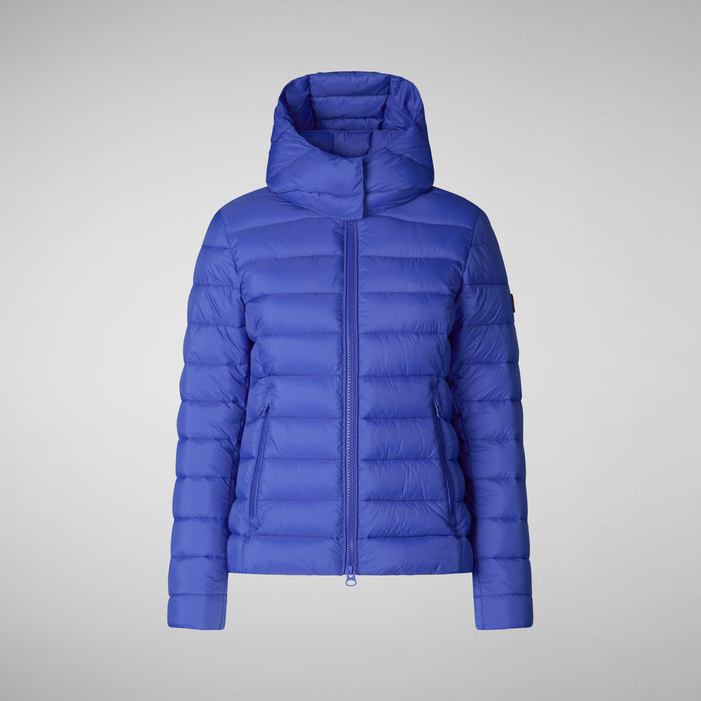 Save the duck PIUMINO ANIMAL FREE CON CAPPUCCIO DONNA AMELIE BLU GENZIANA Offerta