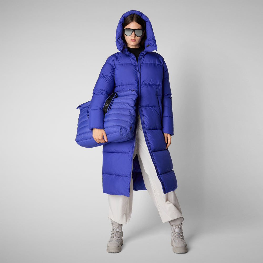 Save the duck PIUMINO ANIMAL FREE CON CAPPUCCIO DONNA JANIS BLU GENZIANA Online