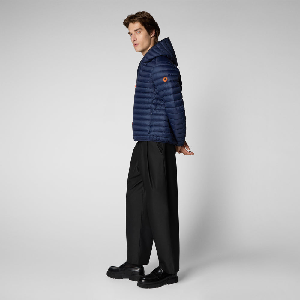 Save the duck Piumino animal free con cappuccio uomo Donald blu navy Economico