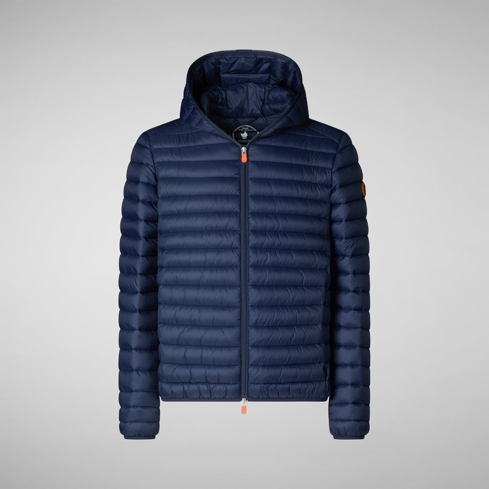 Save the duck Piumino animal free con cappuccio uomo Donald blu navy Economico