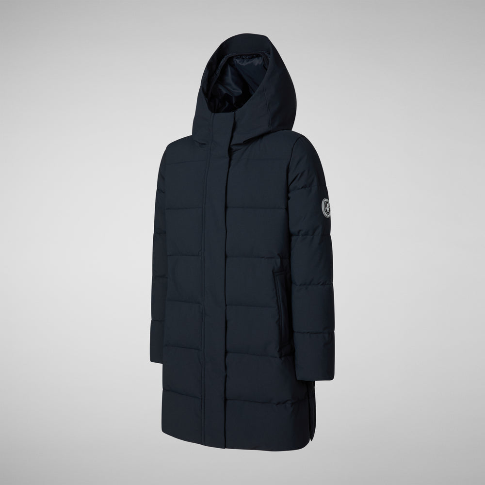 Save the duck PARKA CON CAPPUCCIO BAMBINA SELENE BLU NERO Italy