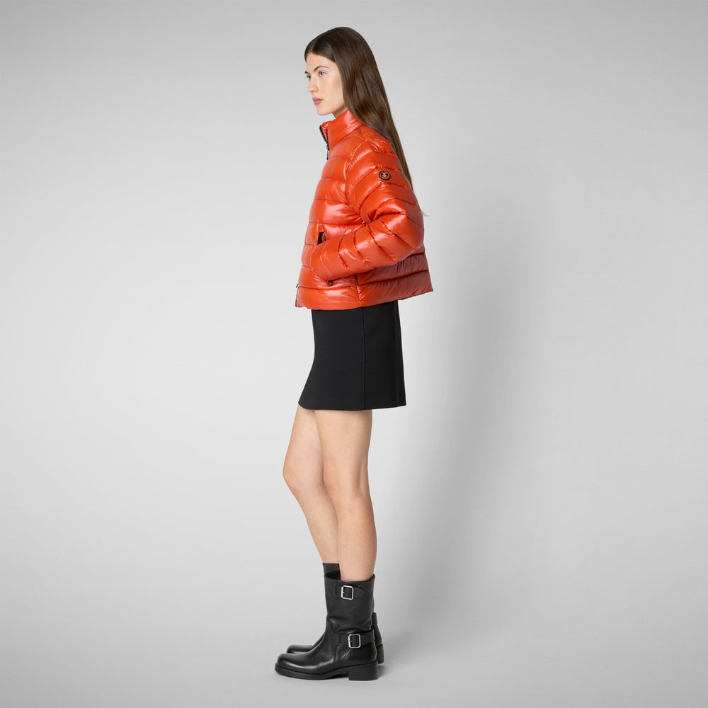Save the duck PIUMINO ANIMAL FREE DONNA MYRA ARANCIONE Spedizione Gratuita