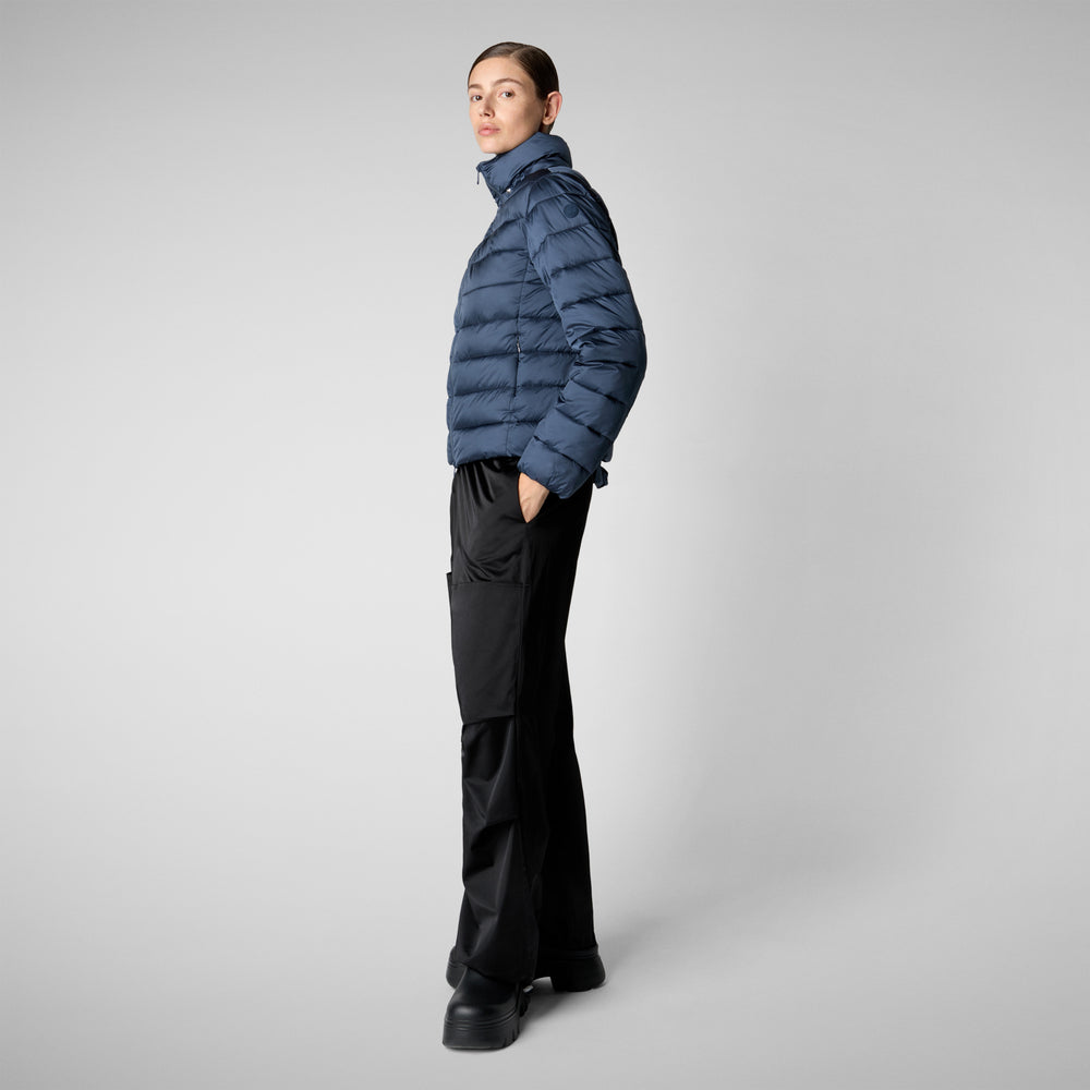 Save the duck PIUMINO ANIMAL FREE CON CAPPUCCIO DONNA LIANA BLU NOTTE Acquista Ora