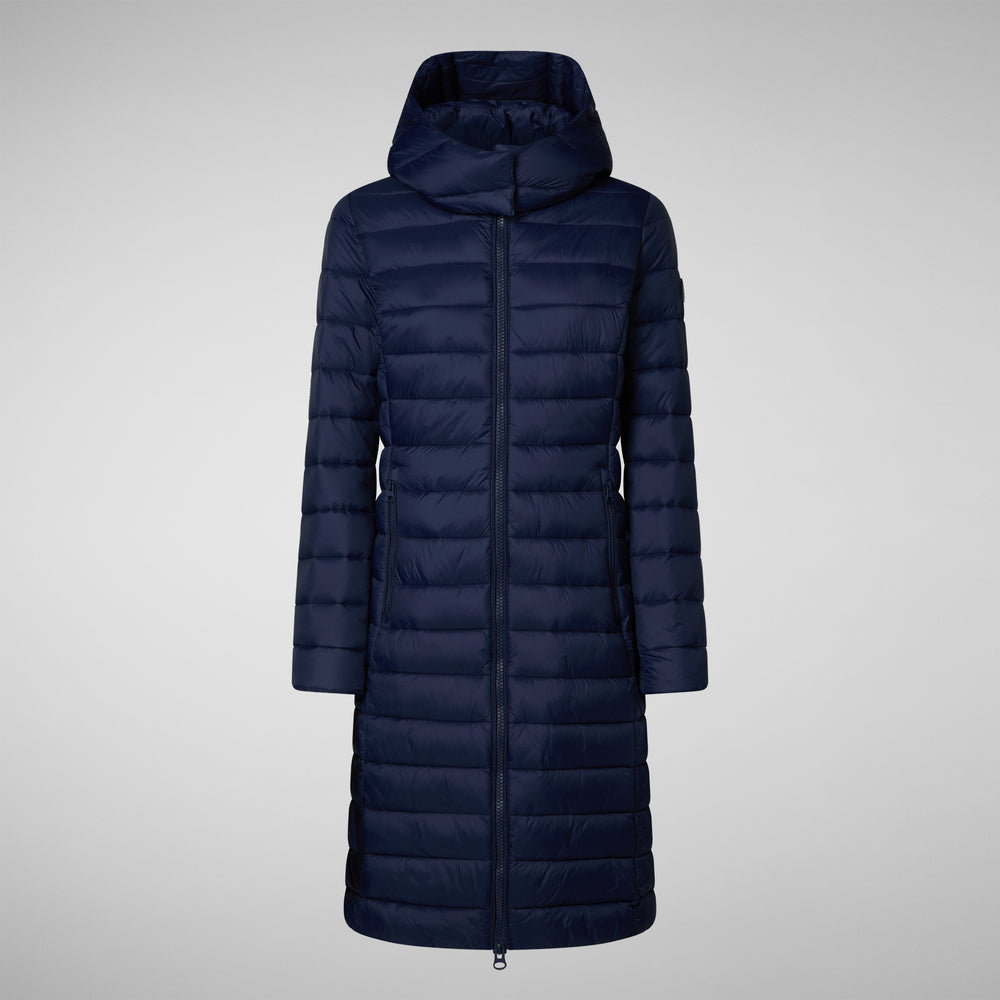 Save the duck PIUMINO ANIMAL FREE CON CAPPUCCIO DONNA EILEEN BLU NAVY Offerta natalizia