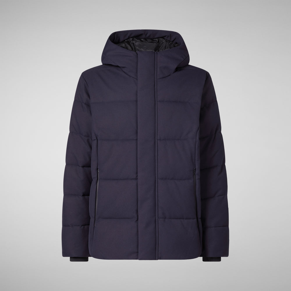 Save the duck PIUMINO ANIMAL FREE CON CAPPUCCIO UOMO FINNIAN BLU NERO Convenienza