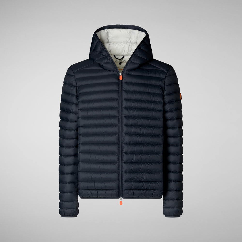 Save the duck PIUMINO ANIMAL FREE CON CAPPUCCIO UOMO DONALD GRIGIO NERO Economico