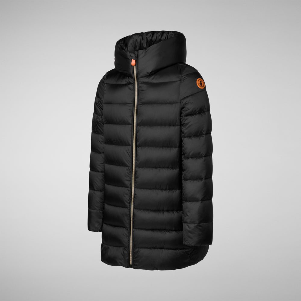 Save the duck PIUMINO ANIMAL FREE CON CAPPUCCIO BAMBINA ORIANA NERO Offerte