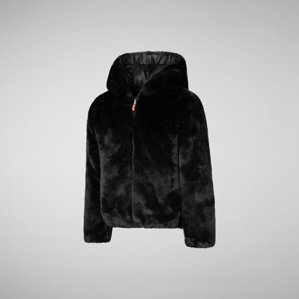 Save the duck GIACCA CON CAPPUCCIO BAMBINA CHLOE NERO Vendita Economica
