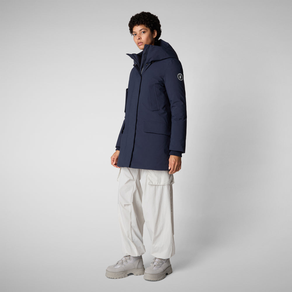 Save the duck PARKA DONNA CON CAPPUCCIO SOLEIL BLU NAVY Negozio
