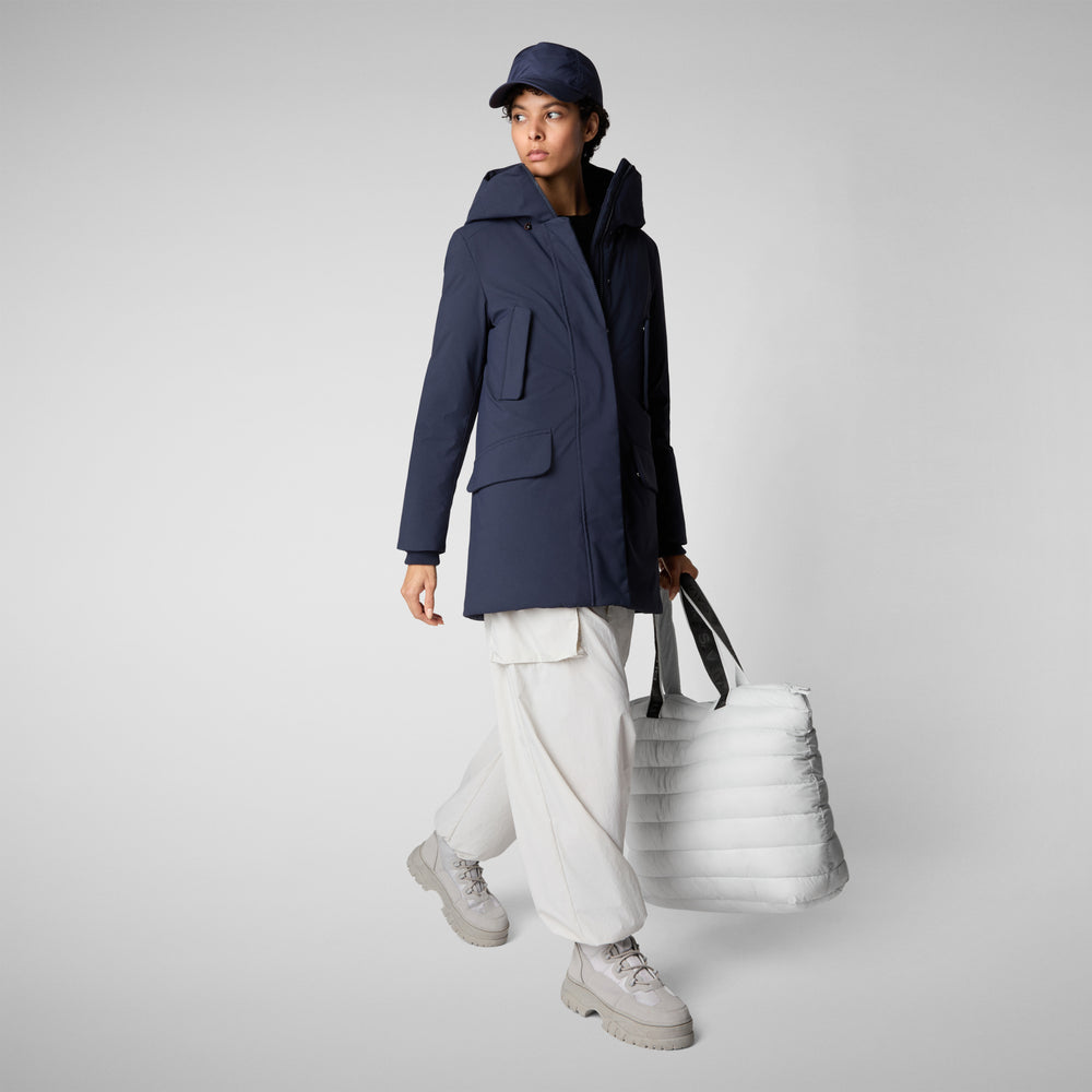 Save the duck PARKA DONNA CON CAPPUCCIO SOLEIL BLU NAVY Negozio