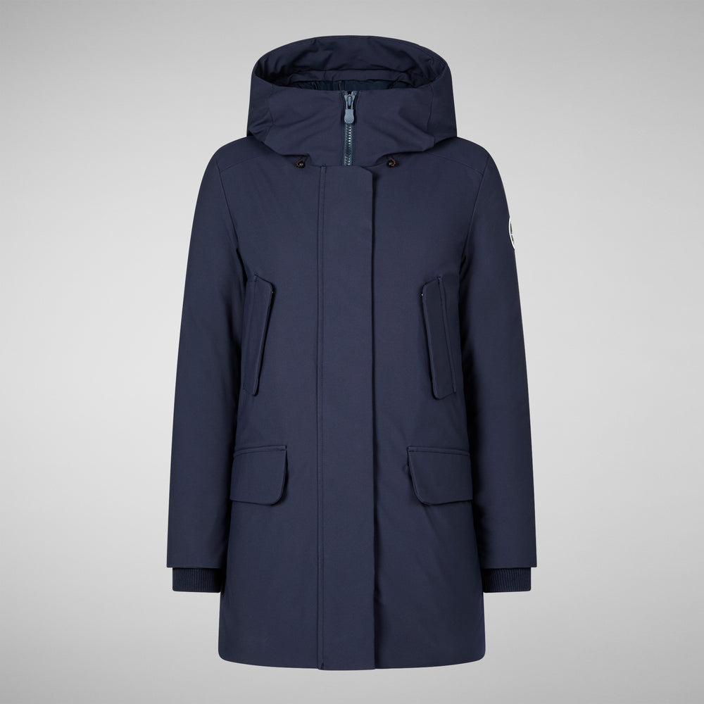 Save the duck PARKA DONNA CON CAPPUCCIO SOLEIL BLU NAVY Negozio
