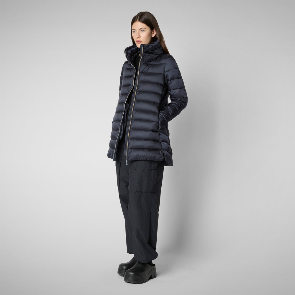 Save the duck PIUMINO ANIMAL FREE DONNA LYDIA BLU NERO 2025