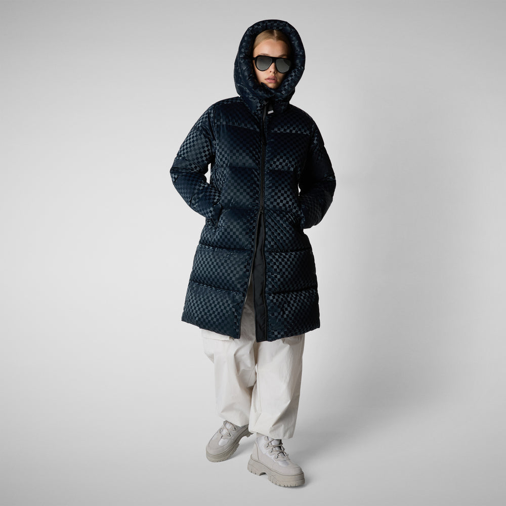 Save the duck PIUMINO ANIMAL FREE CON CAPPUCCIO AMARANTA BLU NERO Italy