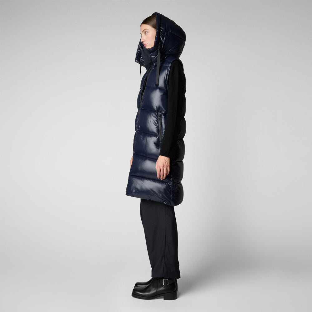 Save the duck GILET CON CAPPUCCIO DONNA IRIA BLU NERO Italia