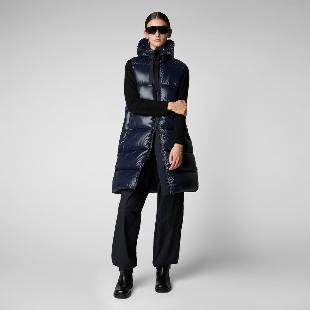 Save the duck GILET CON CAPPUCCIO DONNA IRIA BLU NERO Italia