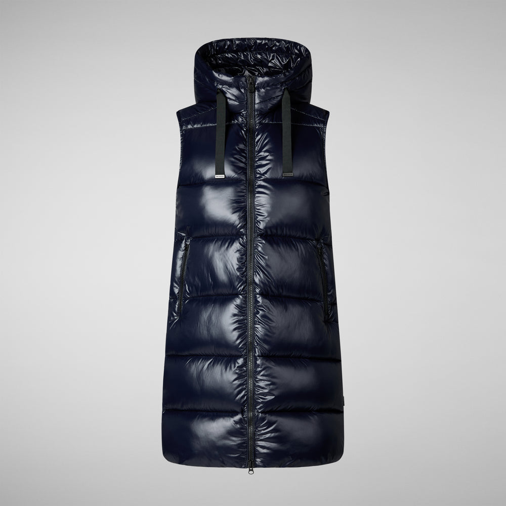 Save the duck GILET CON CAPPUCCIO DONNA IRIA BLU NERO Italia