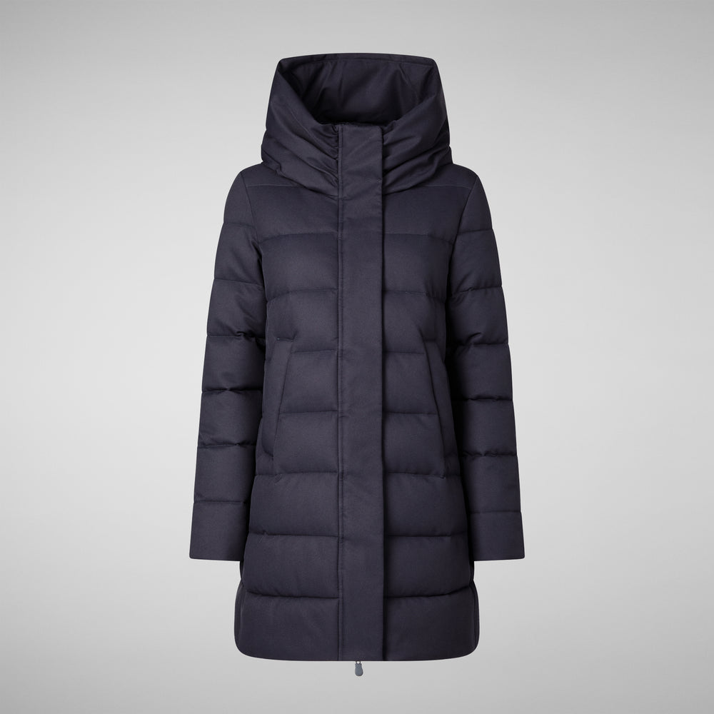 Save the duck CAPPOTTO CON CAPPUCCIO TATIANA BLU NERO 2025