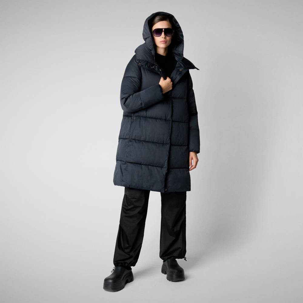 Save the duck PIUMINO ANIMAL FREE DONNA SIBYL BLU NERO In Linea