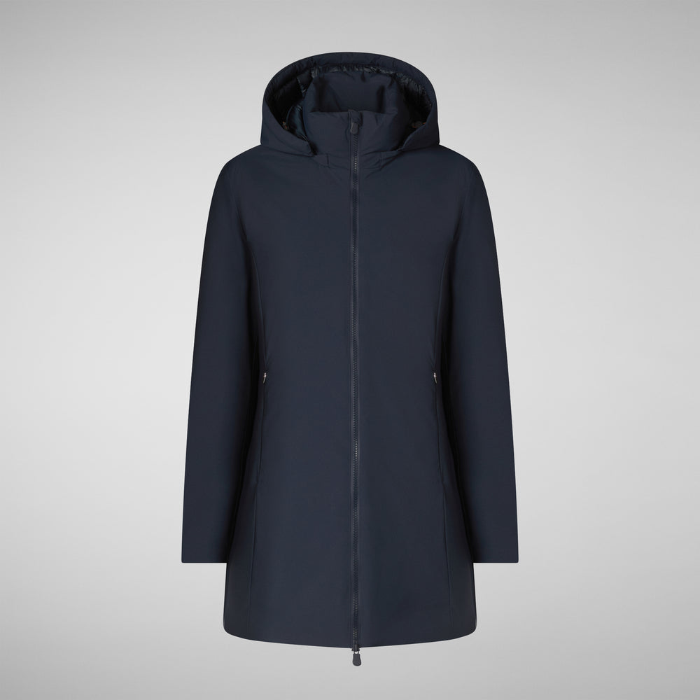 Save the duck PARKA DONNA CON CAPPUCCIO RACHEL BLU NERO Nuovo