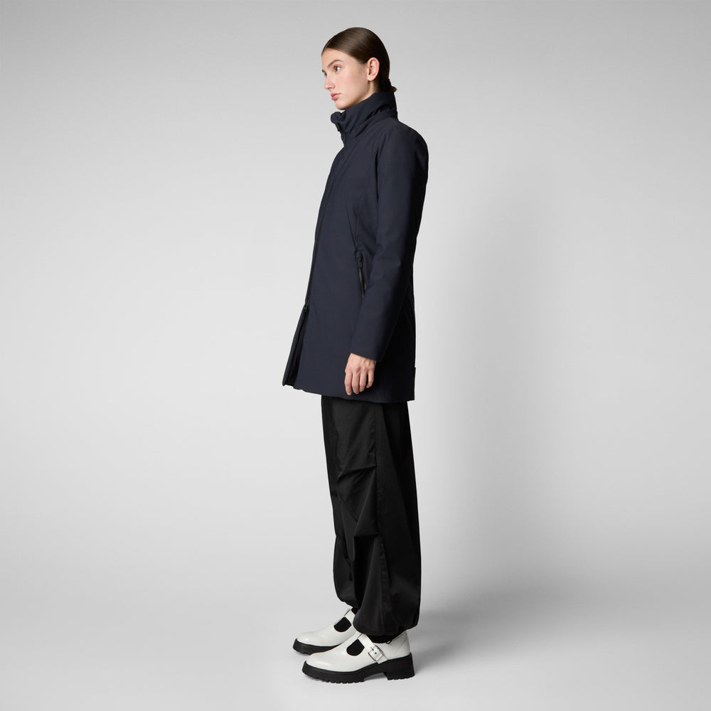 Save the duck giacca DONNA CON CAPPUCCIO LILA BLU NERO Qualità