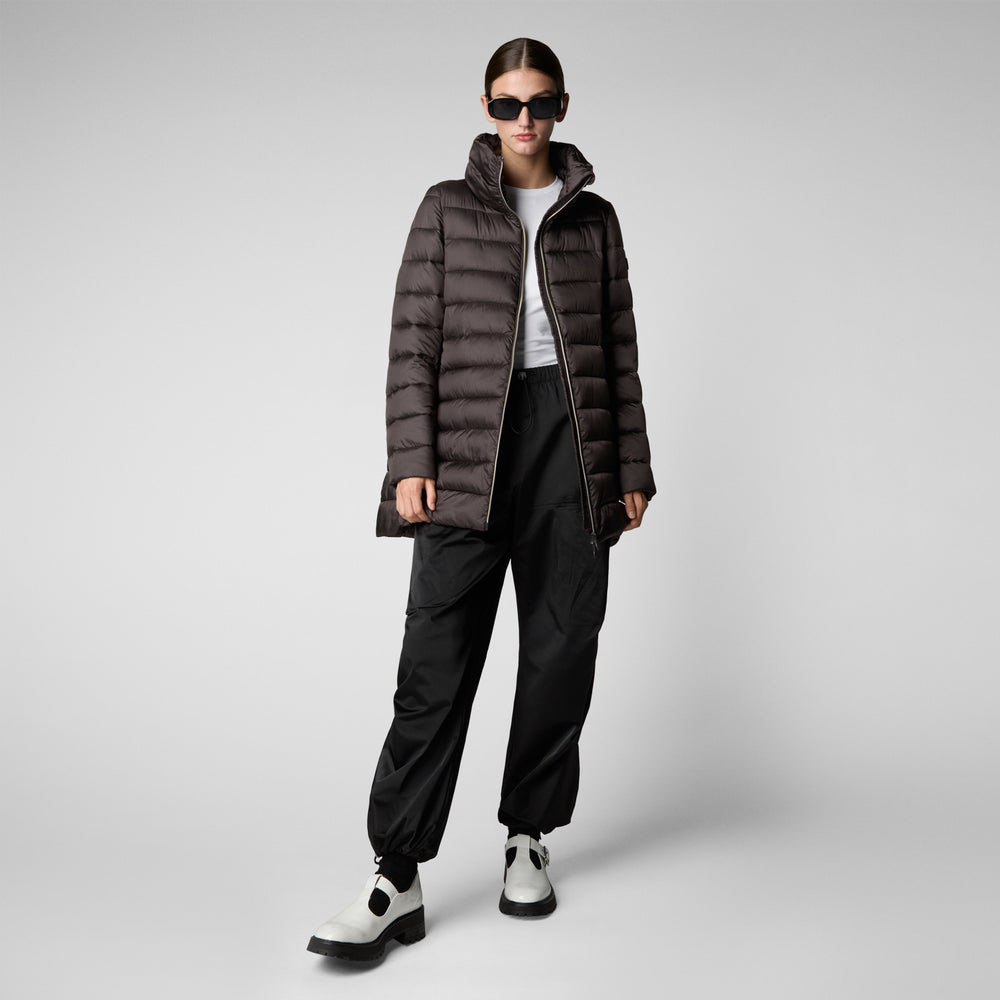 Save the duck PIUMINO ANIMAL FREE DONNA LYDIA BROWN NERO Sottocosto