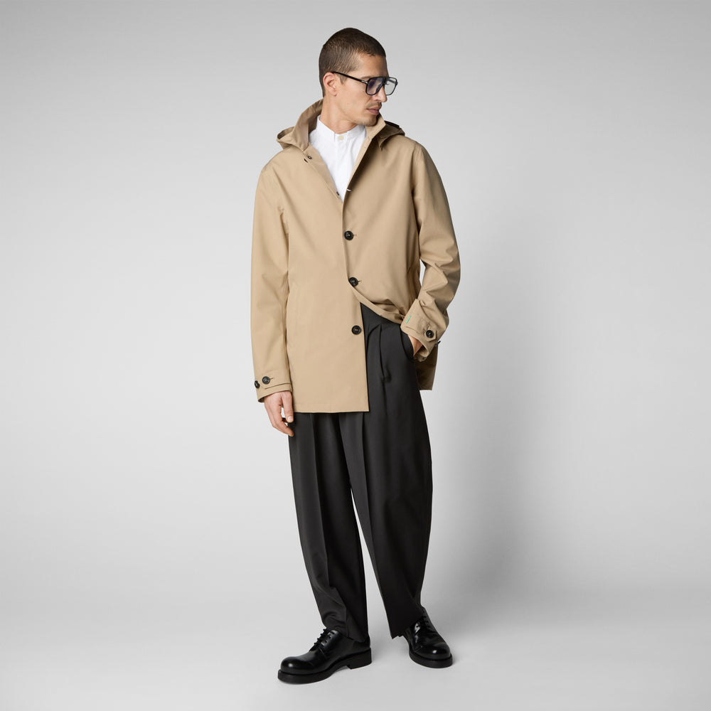 Save the duck Impermeabile uomo Benjamin beige scuro Soddisfazione Garantita