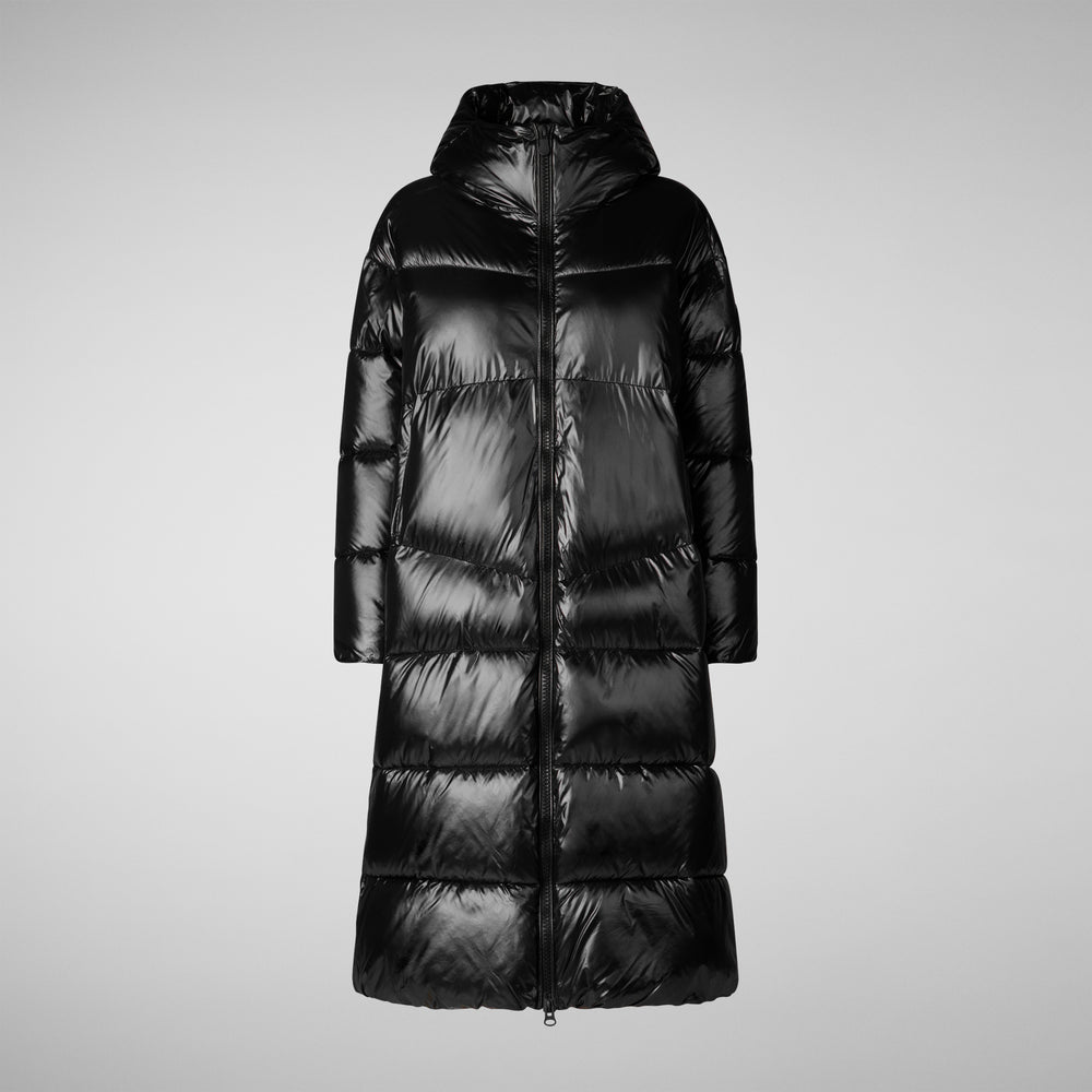 Save the duck PIUMINO ANIMAL FREE CON CAPPUCCIO DONNA CLARICE NERO Presa