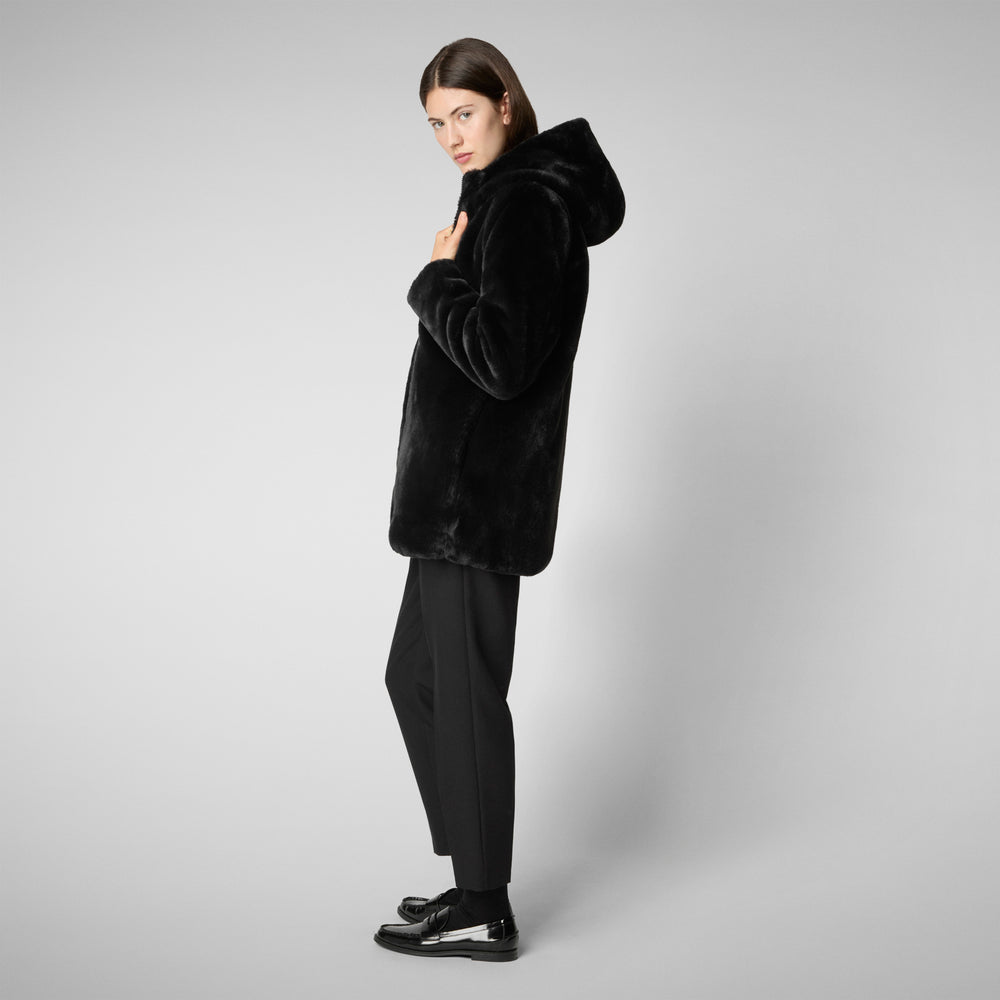 Save the duck GIACCA CON CAPPUCCIO DONNA BRIDGET NERO Sconto