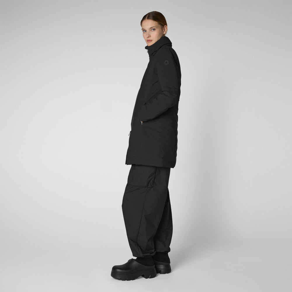Save the duck PARKA DONNA CON CAPPUCCIO RACHEL NERO Economico