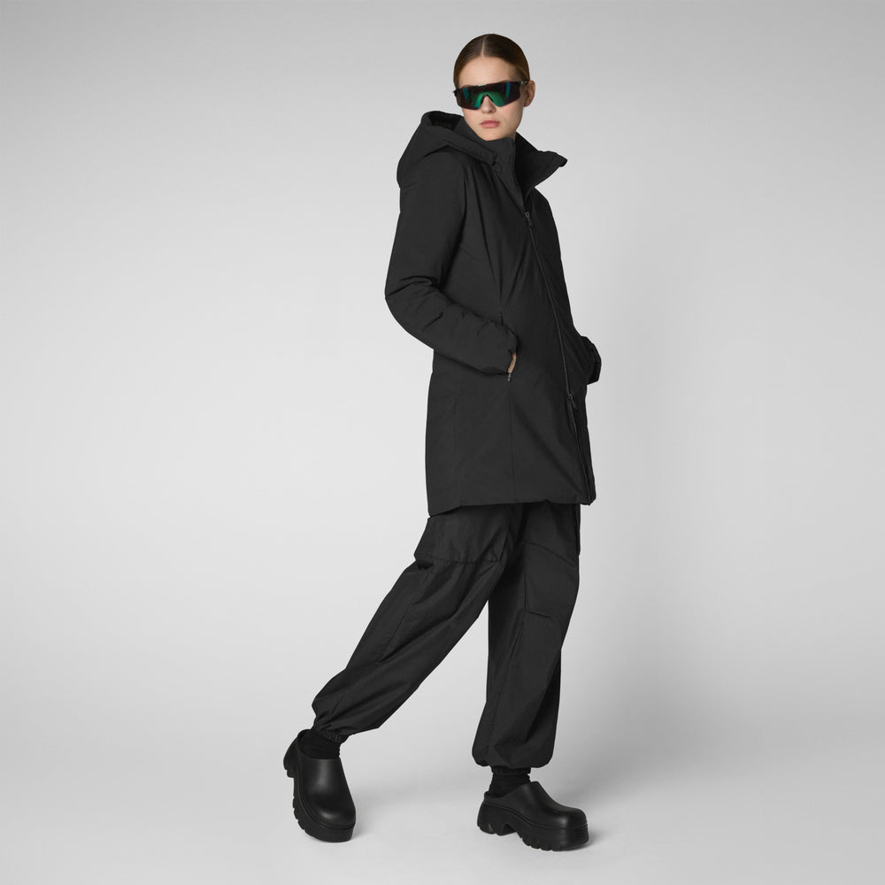 Save the duck PARKA DONNA CON CAPPUCCIO RACHEL NERO Economico